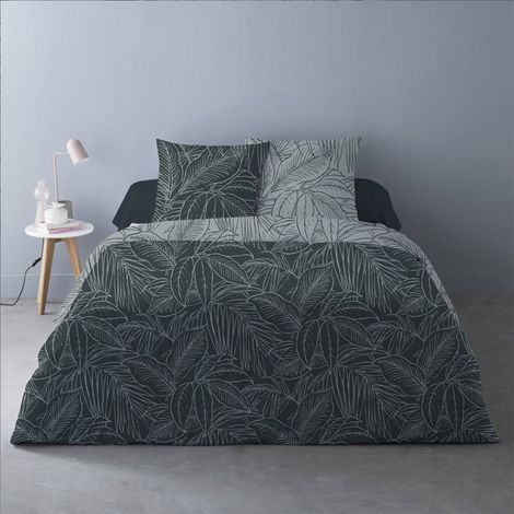 Housse de couette 240x220 Monti gris + 2 taies (1/4)