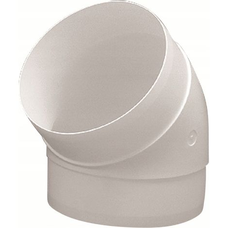 Coude rond de ventilation de 125 mm, aérations à 45 degrés, 591 (1/5)