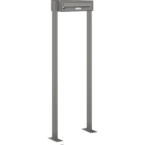 1er Premium Standbriefkasten RAL 9007 freistehend Postkasten Ständer L (1/5)