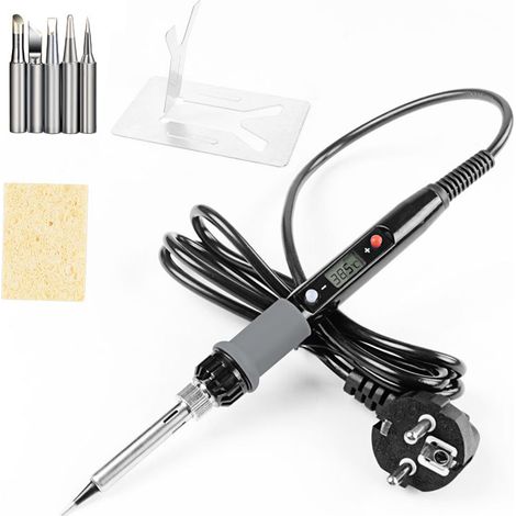 Kit de soudage pour écran LCD avec interrupteur marche/arrêt et régulateur de température réglable, chauffage rapide, thermostat en céramique, ensemble de 7 pièces (1/5)
