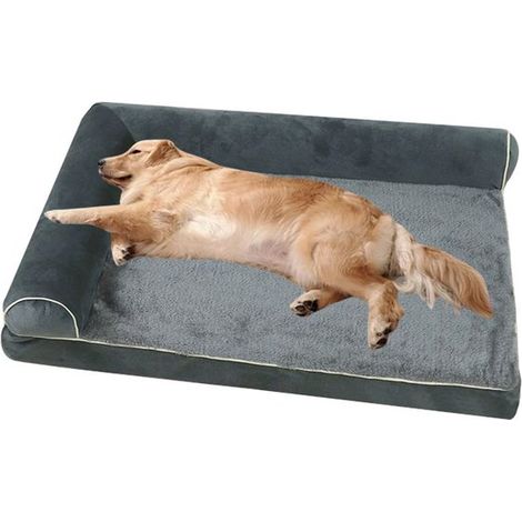 Coussin d'hiver pour canapé pour chien - gris foncé - couverture pour chien en forme d'œuf - multifonctionnel - lavable - confortable - doux et moelleux (1/5)