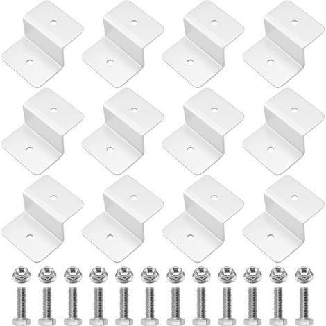 Soporte en Z de aluminio para paneles solares - 12 piezas - Para montaje en techos, caravanas y barcos (1/5)