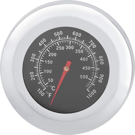 Grill Thermomètre Jauge de température, 50-500 ℃ Thermomètre de Gril à Pizza Thermomètre de four en Acier Inoxydable pour la Cuisson au Barbecue (1/5)