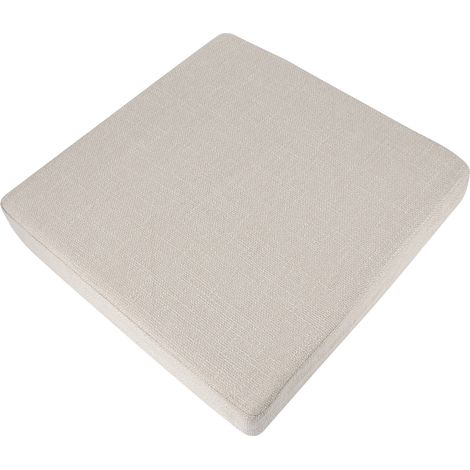 Coussin de sol carré doux pour yoga, housse amovible lavable, tapis de méditation beige 40x40x6 cm