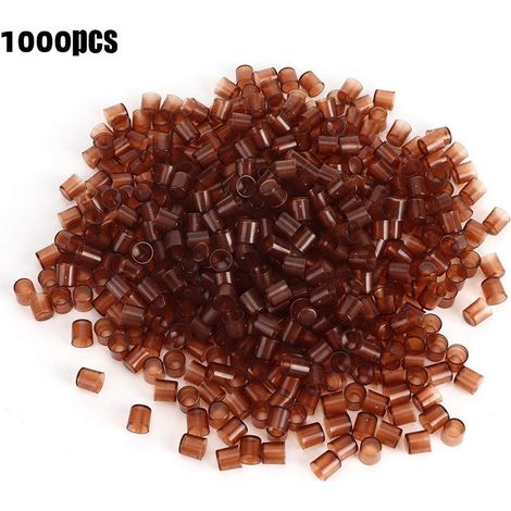 1000 pezzi di tazze per celle reali per apicoltura, tazze per celle reali in plastica marrone, forniture per apicoltura per propagazione 10x10mm (1/5)