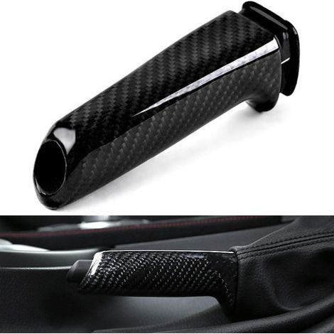Universal Carbon Fiber Handbrake Protective Cover for BMW 1 2 3 4 Series M3 M4 GT F10 F20 F30 F34 E36 E39 E46 E60 E90 E92 Sticker Handle Lever Set Accessories (1/5)