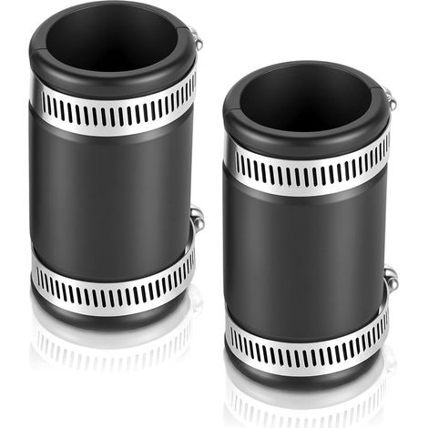 Lot de 2 Manchons en Caoutchouc Flexible 40 mm avec Colliers Inox (1/5)