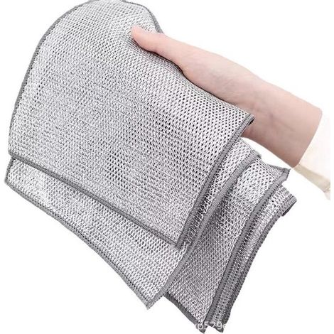 Chiffons à vaisselle en métal anti-rayures (paquet de 12) (1/5)