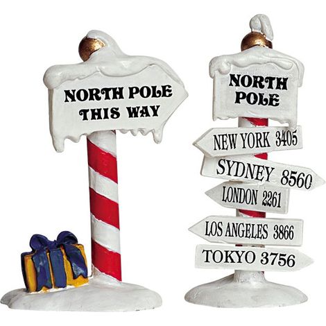 North Pole Signs Set of 2 Réf. 64455
