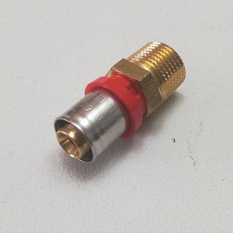 Tiemme raccordo 16 x 1/2 diritto m maschio a pressare per tubo multistrato (1/2)