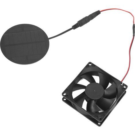 Ventilateur solaire étanche circulaire avec panneau monocristallin pour poulailler, serre, niche chien (1/5)