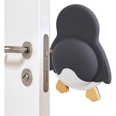 Butoir de porte mural, 7,5 x 9 cm, coussin amortisseur, protection (1/5)