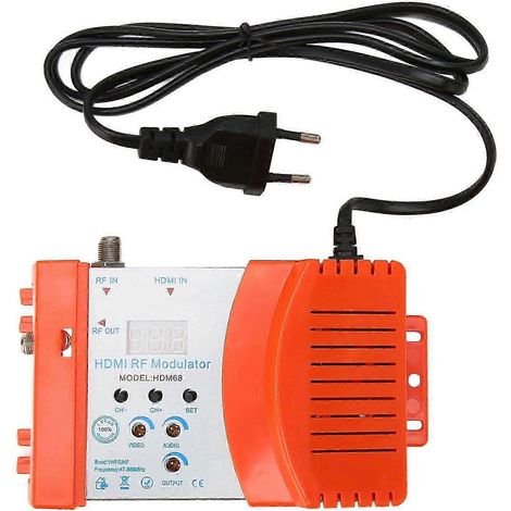 Version modulateur RF d'interface multimédia haute définition prenant en charge le modulateur numérique compatible avec la norme PAL/NTSC pour les téléviseurs domestiques, prise standard européenne 90 (1/5)