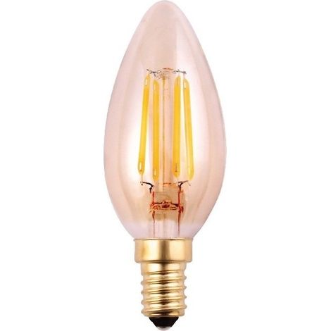 Lampadina led oliva 4w bulbo E14 ambrato luce calda 2700k illuminazione