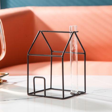 Vase décoratif en verre Nordic Home House pour plantes, idéal pour Noël et Thanksgiving. (1/5)