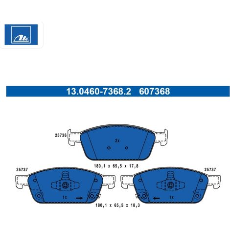 Kit de plaquettes de frein, frein à disque ATE 13.0460-7368.2 FORD 2433781