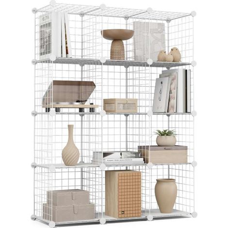 Newlux Estantería Modular Titan C12 Metálica 12 Cubos (125x94,5x31,5 cm) (1/5)