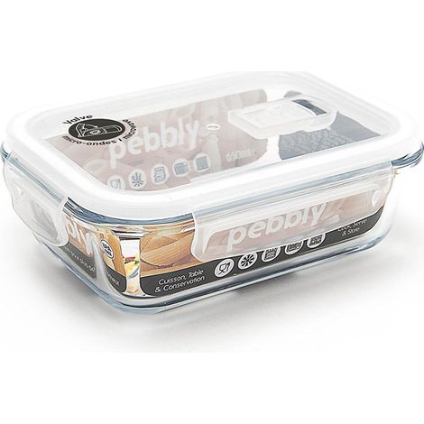 Scatola di conservazione rettangolare da 0,65 L - Pebbly (1/5)