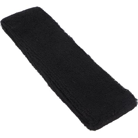 Bandeau de sport absorbant la transpiration, élastique, en polyester et coton, noir (1/5)