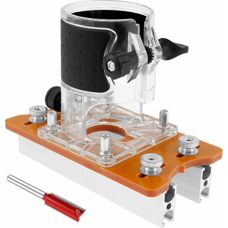 2-in-1 Invisible Fixing Slot Support, Router Base for Woodworking, Cutting Base, Cabinet Groove for DIY Woodworking (1/5)