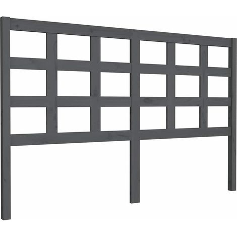 Maison Exclusive - Testiera Letto Grigia 156x4x100 cm in Legno Massello di Pino (1/5)