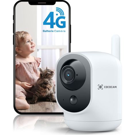 4G Camera Surveillance Interieur sans Fil avec Batterie 6000mAh (1/5)