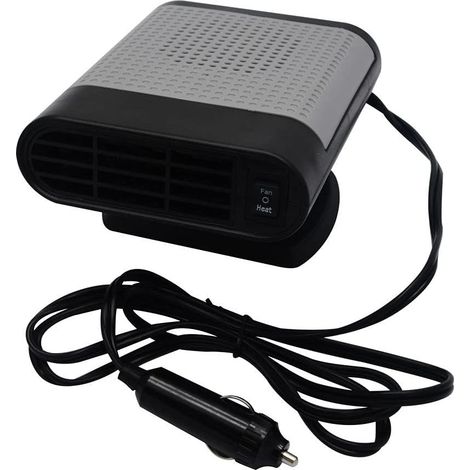 Ventilador para coche, calefacción y refrigeración 2 en 1, enchufe de 12 V, soporte giratorio de 360°, descongelación del parabrisas. (1/5)