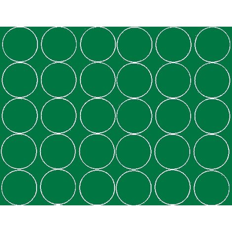 Adesivi circolari da 7 cm, 30 pezzi, colore verde opaco.