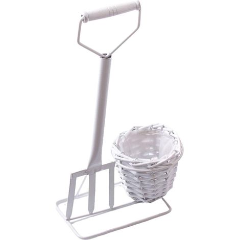 Cache-pot en métal blanc, 11 x H. 10 cm (lot de 10)