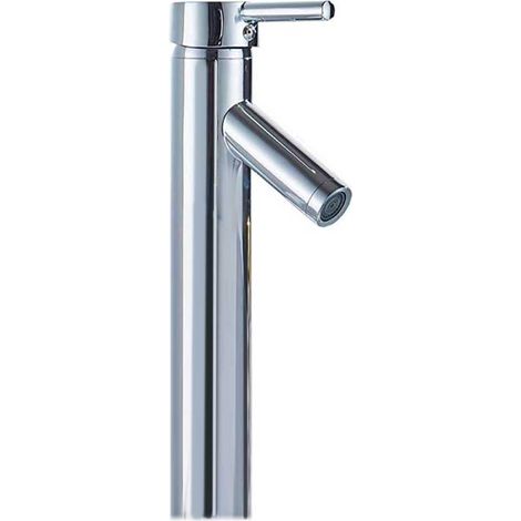 Robinet mitigeur a long bec chromé pour lavabo haut (1/5)