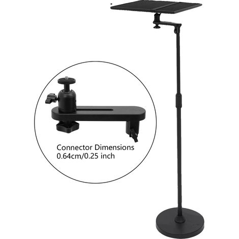 Support de projecteur, hauteur réglable, rotation à 360 degrés, Noir (1/2)