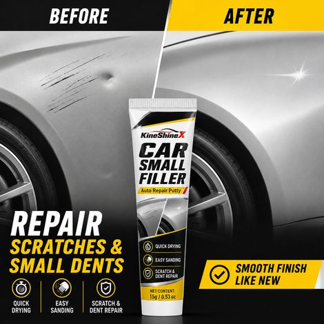 KineShineX Autoreparaturpaste – Schnelltrocknende Reparatur für Dellen, Kratzer und Schlaglöcher – Karosseriereparaturpaste