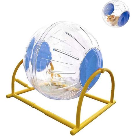 Geräuschloser Hamsterball, 14 cm (5,5 Zoll), großer, transparenter Laufball mit Ständer