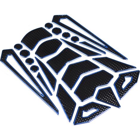 Mousse antidérapante universelle pour réservoir moto, protection autocollante bords bleus, adhésif essence. (1/5)