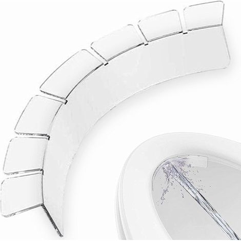 Protection anti-éclaboussures pour siège de toilette - Déflecteur d'urine - Transparent - Imperméable - Pour enfants et adultes (1/5)