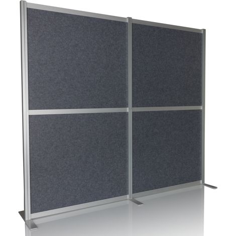 [NEUWERTIG] Hjh Office Akustiktrennwand Panel Lärmschutz Flexmiut Modul 167x192 Pet Grau     B-Ware