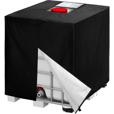 Couvercle de réservoir IBC pour seau de pluie 1000 ml, couvercle de réservoir IBC étanche 1pc noir (1/4)