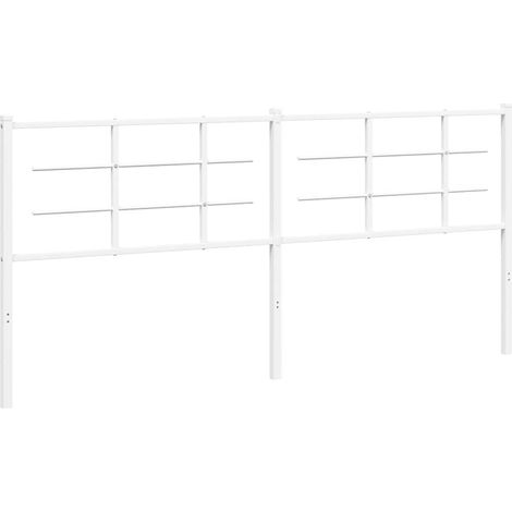 Maison Exclusive - Cabecero de repuesto de metal blanco 200 cm (1/5)