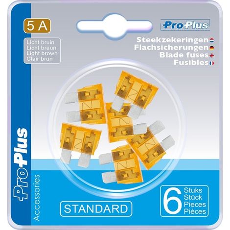 Fusibili lamellari standard 5a marrone chiaro 6 pezzi in blister (1/4)