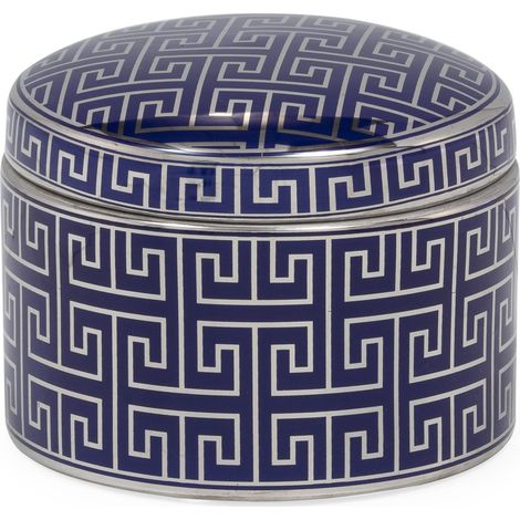 Tibor 19x19x14 Céramique Bleu/Argent