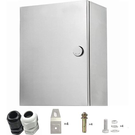 Boîte de Jonction électrique Extérieure Imperméable en Acier Inoxydable,Boîte Etanche Electrique Extérieure,Boîtier électrique étanche avec Plaque de Montage Isolée25x20x12CM (1/5)