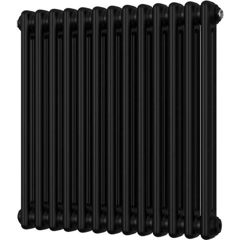 Alpha - Black Column Radiator H600mm x W592mm 2 Column (1/3)