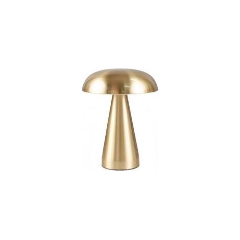 Goldene Pilzlampe, wiederaufladbare Tischleuchte mit Touch-Dimmfunktion für Schlafzimmer und Büro (1/5)