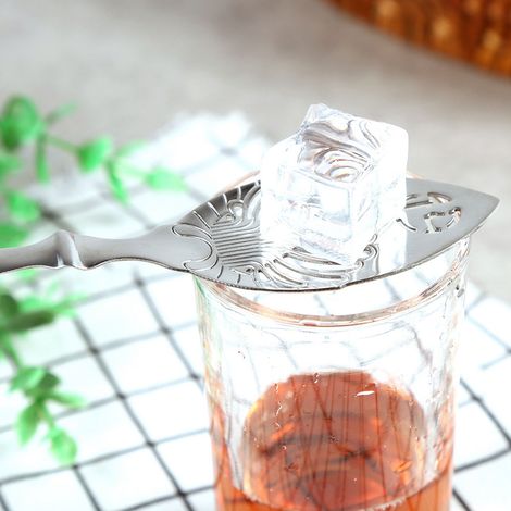 1x Verre à cocktail en acier inoxydable 304 avec filtre et cuillère en absinthe (4) (1/5)