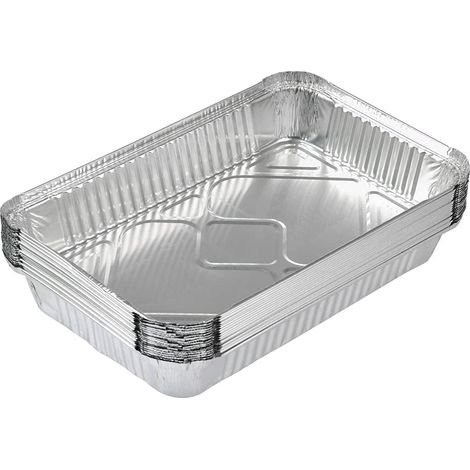 25pcs Plateaux en Papier d'Aluminium,Plateau d'égouttage pour Barbecue,Plateau en Papier Jetable,Plateau de Cuisson d'Aluminium,Plateau en Aluminium Rectangulaire pour Cuisson,Grillades et Cuisson (1/5)