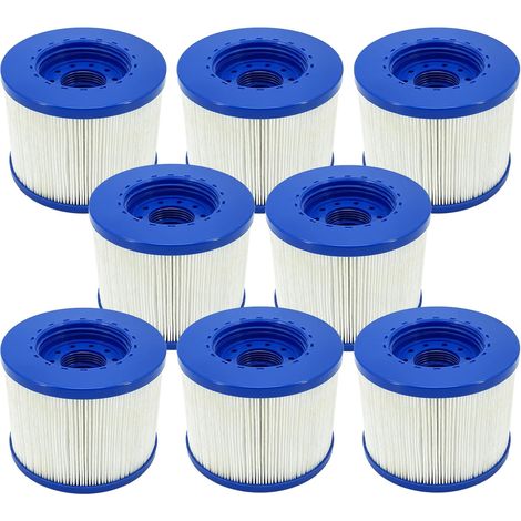 Filtre Spa a Visser, Cartouche Filtre à Vis pour Spa Gonflable Pas De Vis 60mm, Cartouche Filtre pour Spa, Compatible pour Cosy Spa, Clever Spa et de Plus (8 pièces) (1/5)