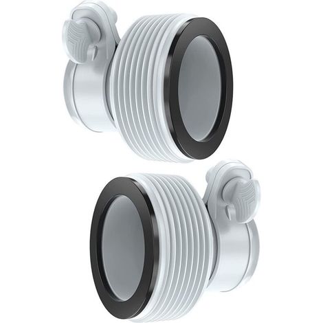 Set mit 2 Schlauchadaptern für Filterpumpen und Meerwassersysteme, Adaptertyp 3,2 cm auf 3,8 cm