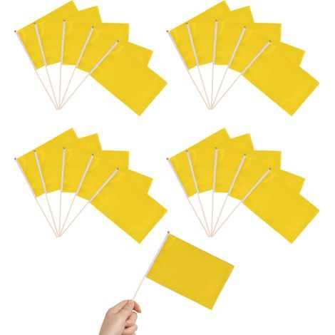 Set mit 20 dreieckigen Wimpelstangen (14 x 21 cm) zur Dekoration von Partys, Karnevals und Veranstaltungen im Innen- und Außenbereich. (1/5)