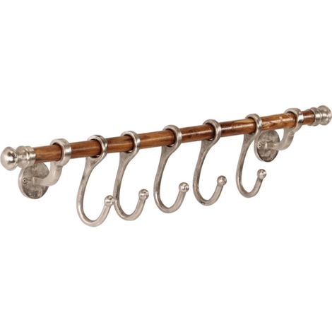 vidaXL Coat Rack Wall Mounted 75x15 cm Aluminium (1/5)