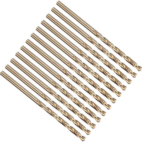 Lot de 12 3mm Foret Hélicoïdal Tige Droite Jobber 135° Finition Or (1/5)